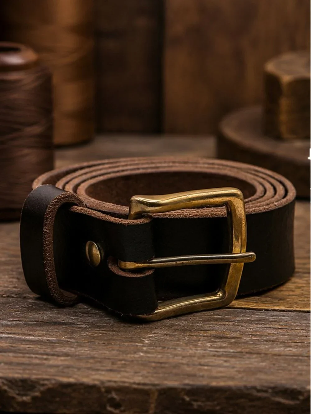 Truman Boot Co Java Waxed Flesh Belt Size 38 Horween Leather